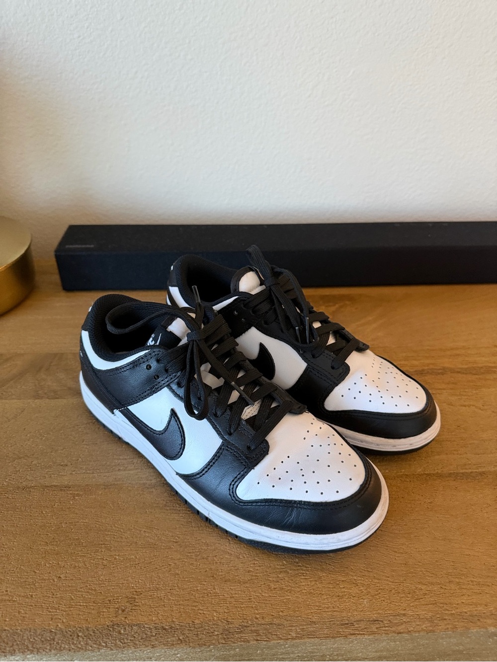 Women’s Black and White Nike Dunk Low Sneakers